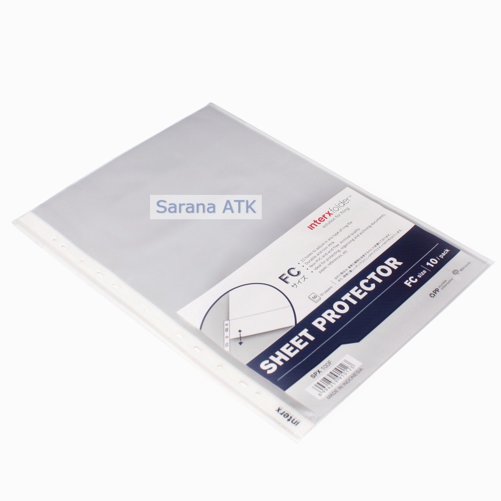

INTER X FOLDER - Sheet Protector / PP Pockets F4 - Isi 10 Lembar [ PACK ]