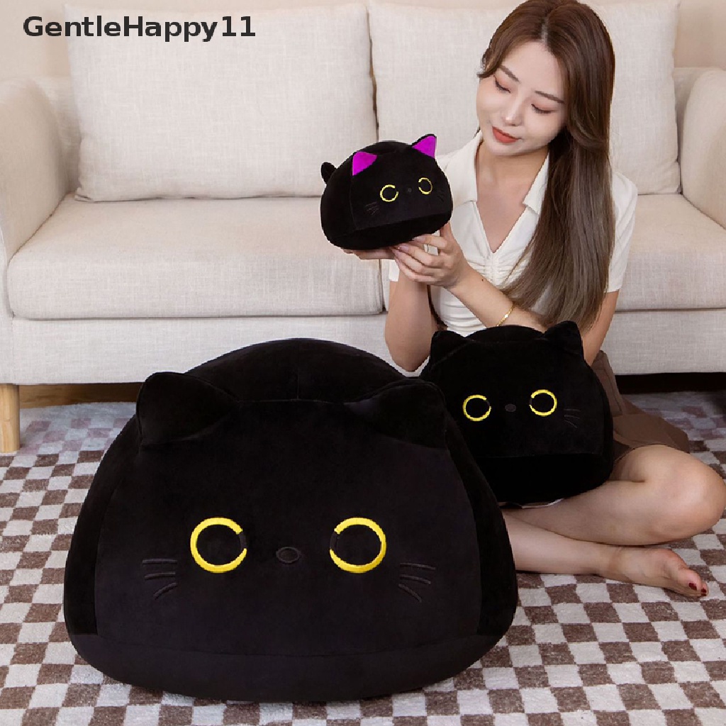 Gentlehappy 10/25CM Hitam Kucing Bantal Lucu Boneka Mewah Liontin Gantungan Kunci Dekorasi id