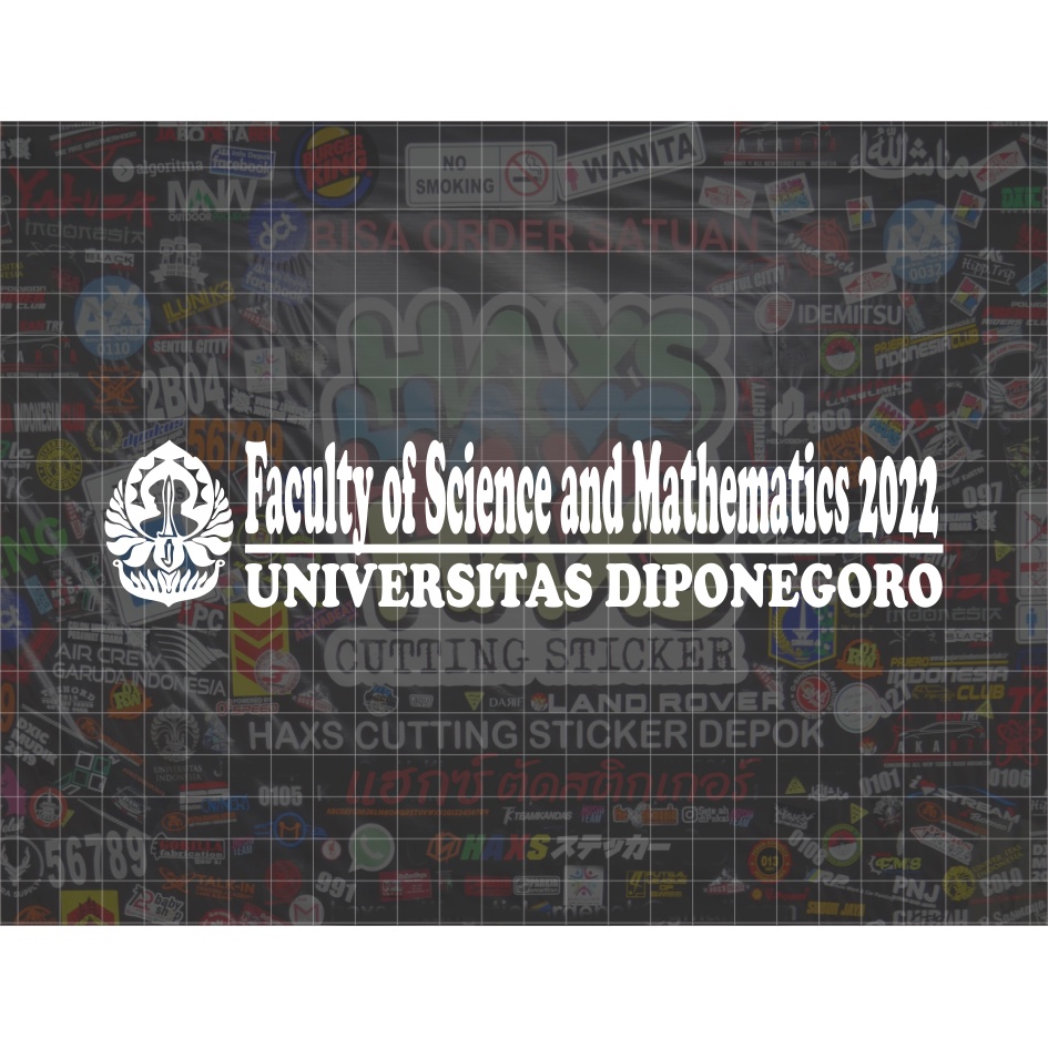 Cutting Sticker Science Mathematics Undip Ukuran 20 Cm Untuk Motor Mobil