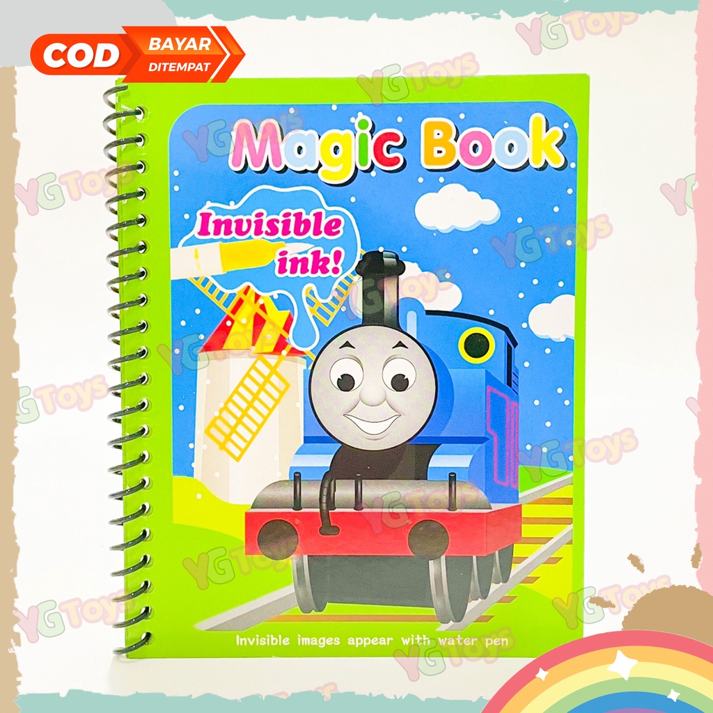 YGtoys Buku Mewarnai Anak Buku Warna Menggambar Ajaib Magic Water Book Water Drawing Book Mainan Edukasi