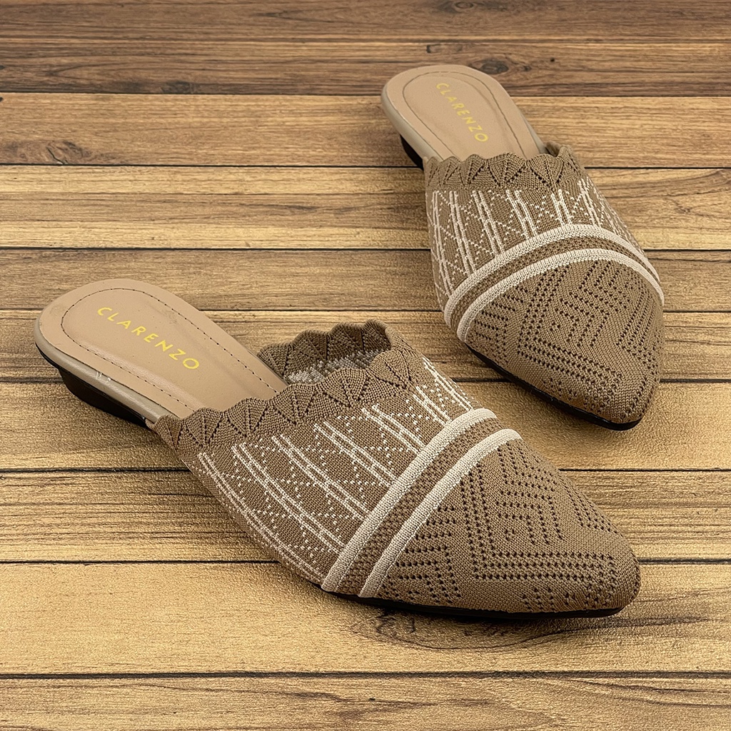 Sandal Wanita Slip On Mules Rajut AW01 ~ Clarenzo