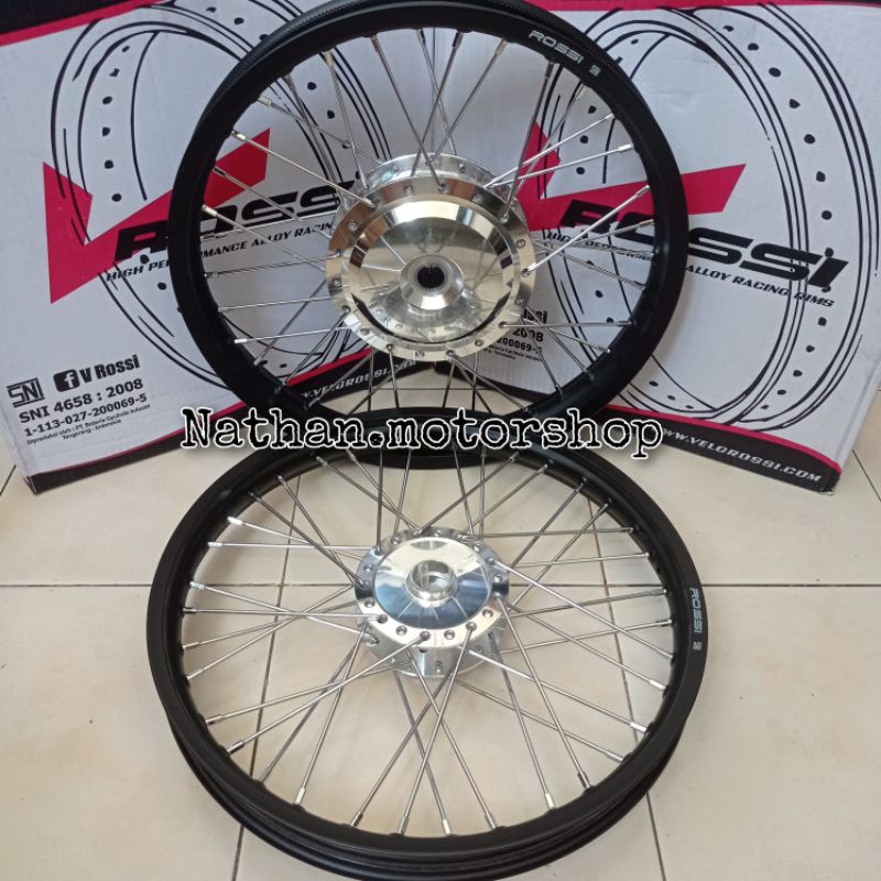 Velg Paketan Beat Vario110 Scoppy Genio Sepasang - Velg Rakitan 140x140-17 Jari Jari Ring17 Vario 11