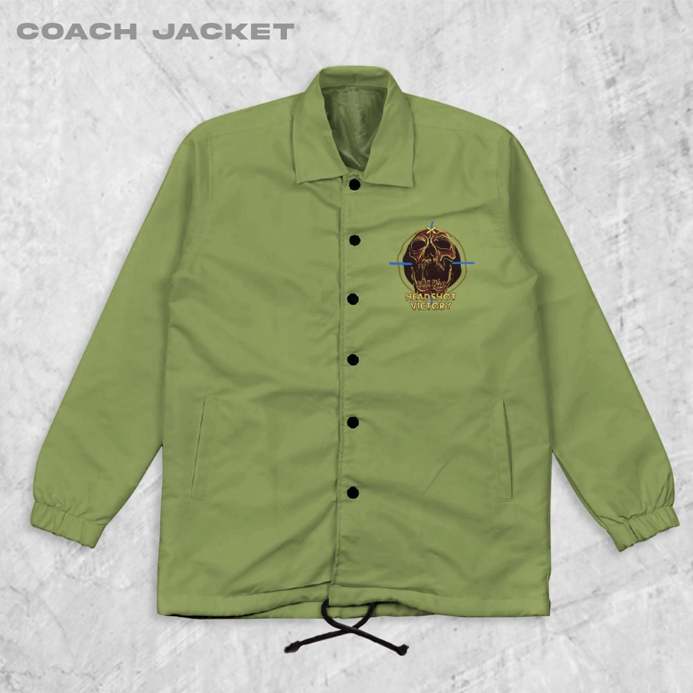 Fortglass FF Coach Jaket Polos Pria Jaket Parasut Unisex Coach Pria Lengan Panjang