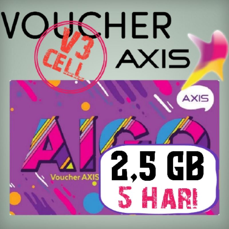 Voucher Axis/Aigo 2,5 GB 5 Hari