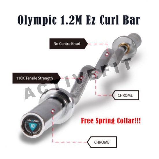 LIVEPRO 1.2M EZ CURL BAR