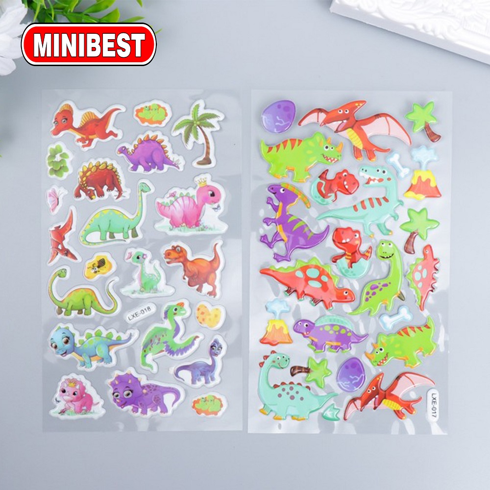 [MB] Stiker Tempel Timbul Karakter Medium Small Mainan Anak / Stiker Motif Animal dan Karakter