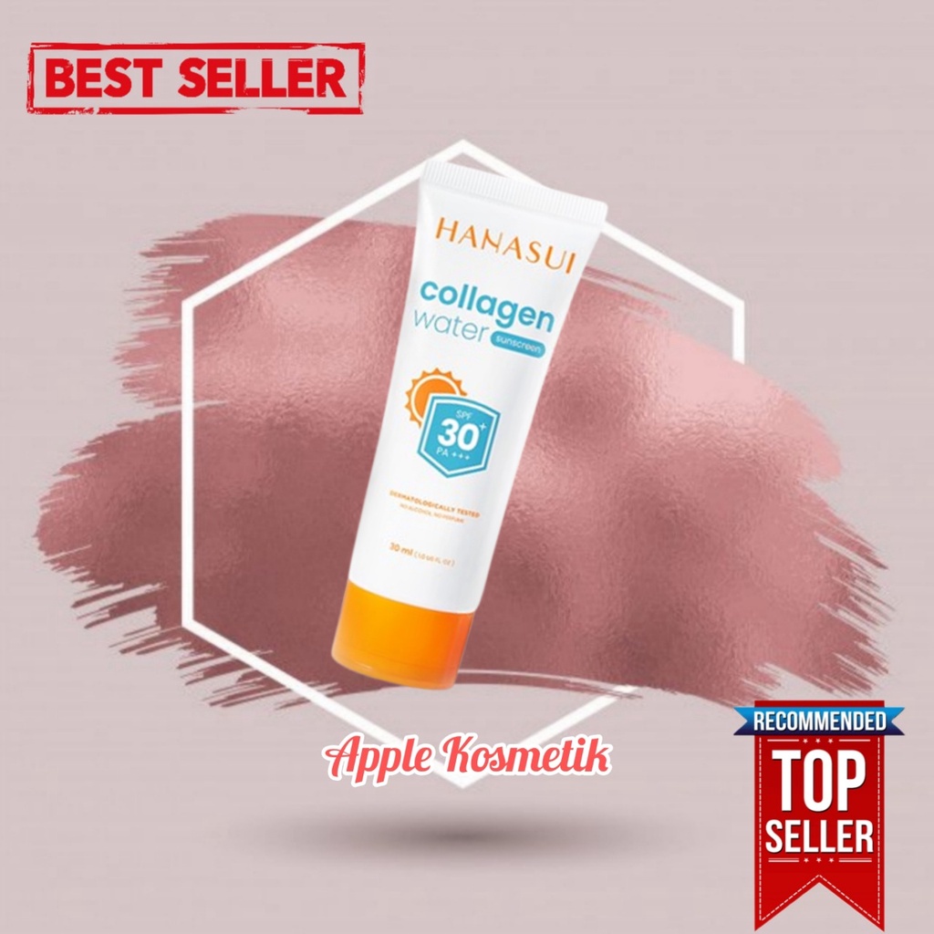 HANASUI Collagen Water Sunscreen SPF 30 PA+++ 30ml - Apple_Kosmetik