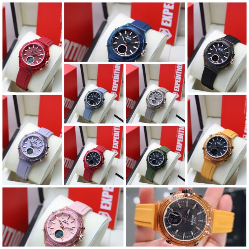 JAM TANGAN WANITA EXPEDITION DIGITAL E 6831 | EXP E6831 DIGI RUBBER ORI