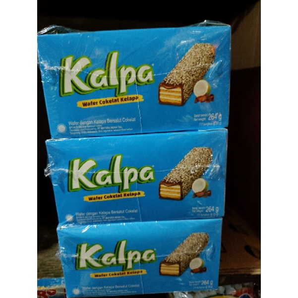 kalpa wafer cokelat kelapa bersalut coklat promo isi 13 pcs