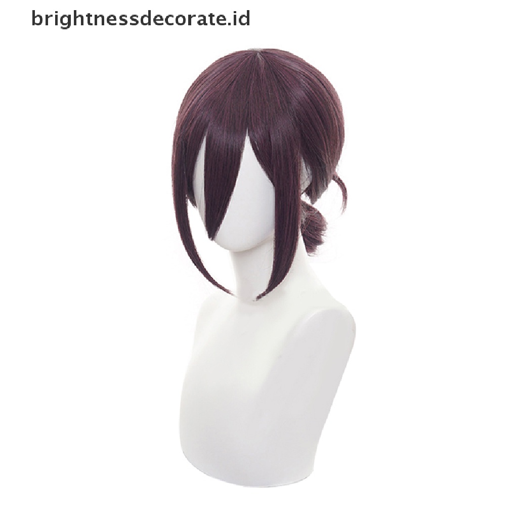 [Birth] Chain Man Reze Cosplay Wig Womens Grey Purple Rambut Pendek Wig Kostum Anime [ID]