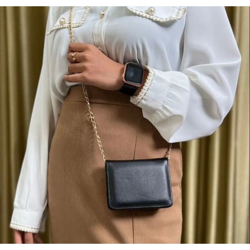 Dompet Ayla Selempang Dompet Wanita Simple Elegan Viral Cantik Bisa Selempang