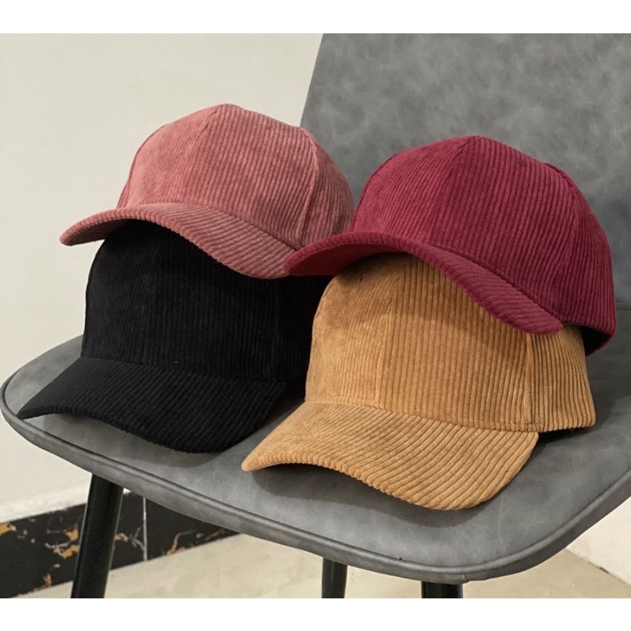 Topi Baseball Cap Import Unisex Topi CORDUROY TP20