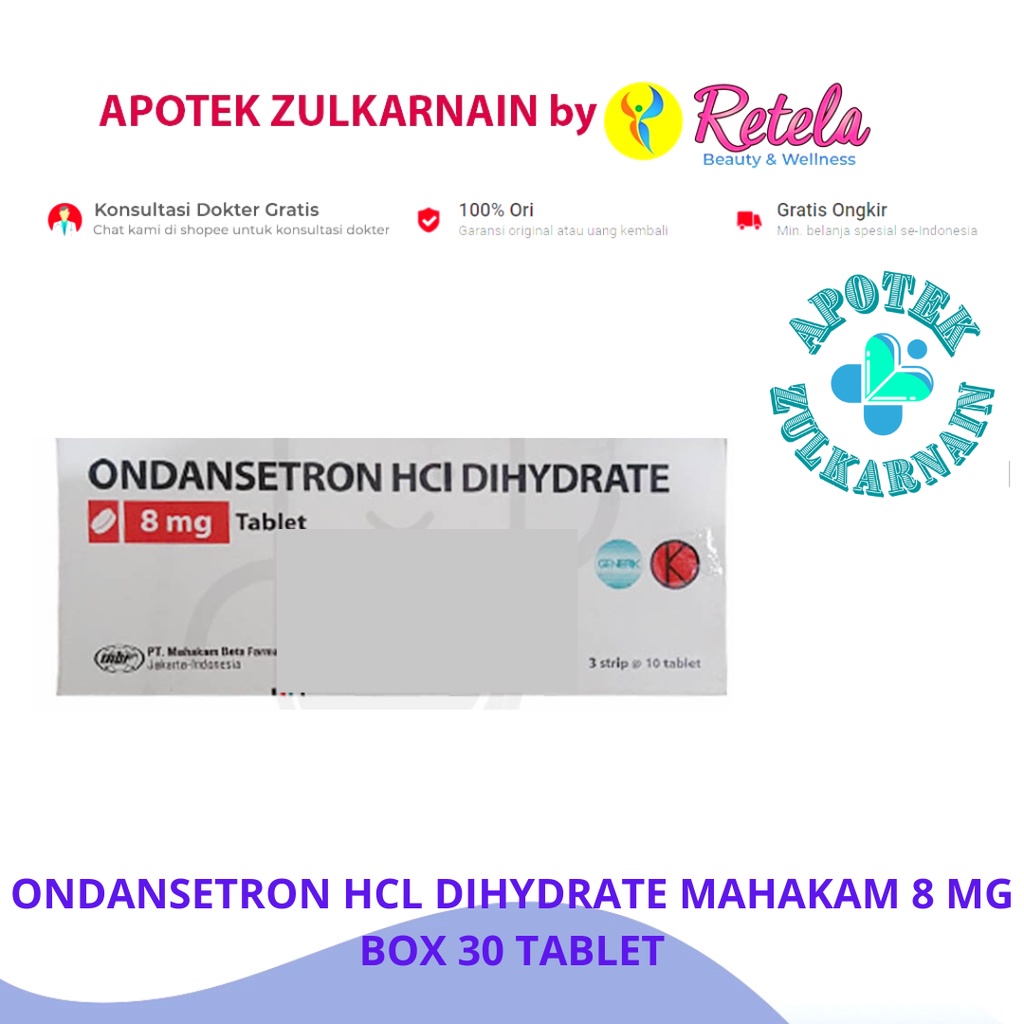 Jual ONDANSETRON HCL DIHYDRATE MAHAKAM MG BOX TABLET Ondan Shopee Indonesia