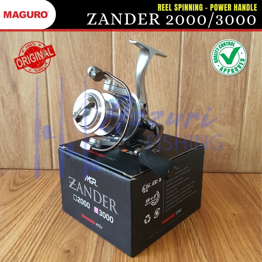 Reel Spinning Maguro ZANDER 2000/3000 - POWER HANDLE / REEL GALATAMA / REEL GALAPUNG