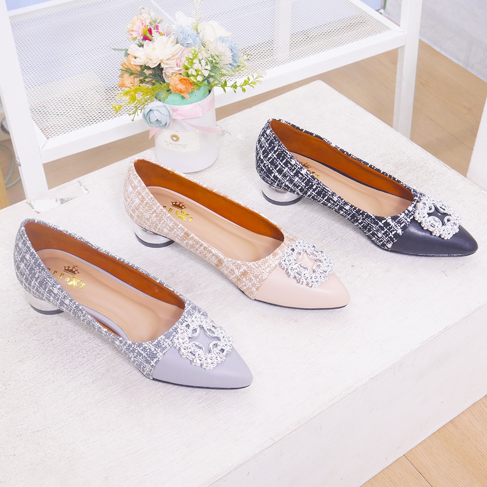 Bernx's Shoes - Sepatu Wanita Fashion Ellisa Heels / Hak 3 Cm