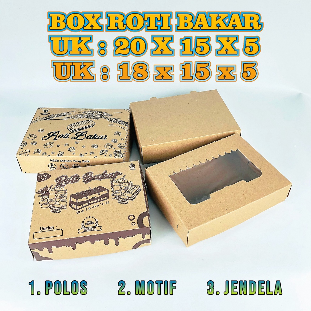 Kotak Roti Bakar Take Away / Dus Kue Brownies / Box Cake Roti Bakar Besar / Bahan Kraft Brown / Kemasan Dus Kraft / Kemasan Roti Bakar / Dus Roti Bakar Bandung