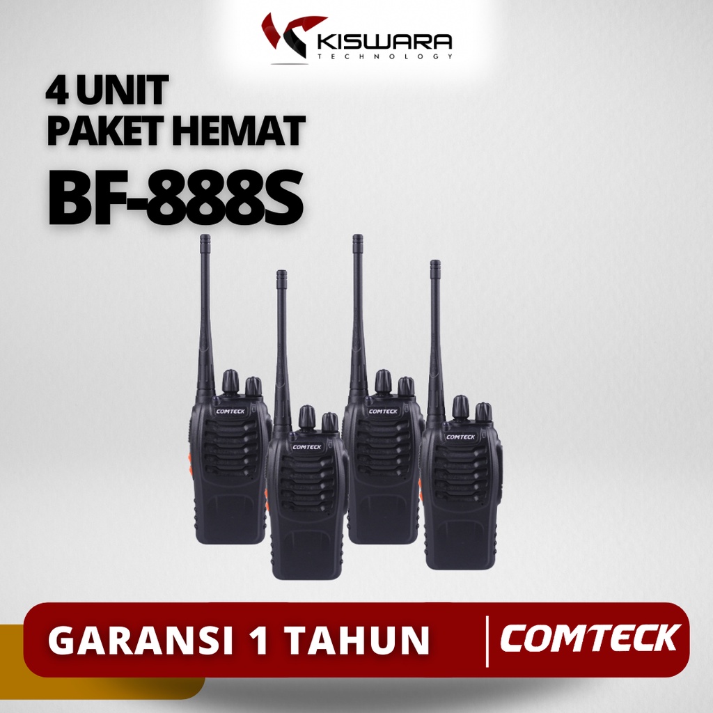 Paket 4 Unit Radio HT Handy Talkie Walkie Talkie BF-888S kiswarabandung