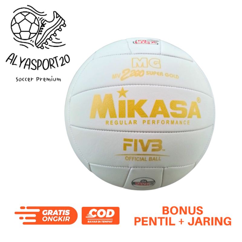 BOLA VOLI / BOLA VOLLY MIKASA / BOLA VOLI WARNA PUTIH