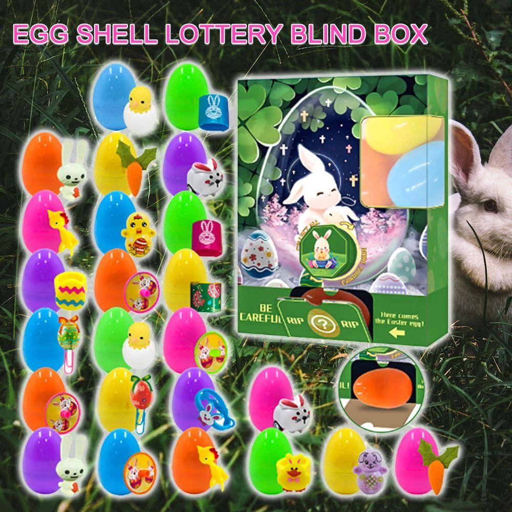 R-bunga Paskah Telur Lucu Diy Cubit Dicetak Open Egg Blind Box Kerang Togel