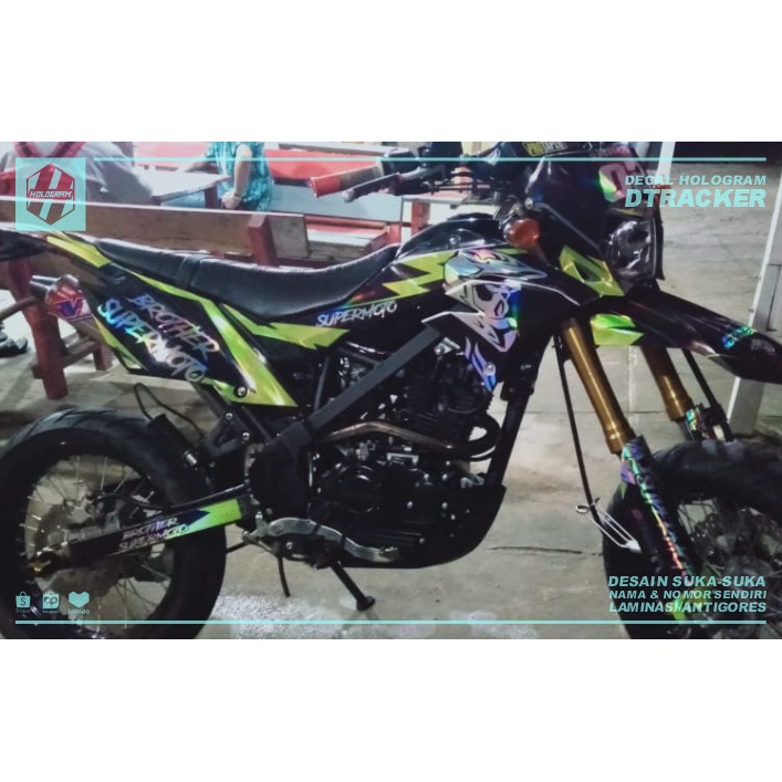 DECAL HOLOGRAM DTRACKER FULLBODY (007) DEKAL STIKER DTX 150 SE PELANGI STICKER BUNGLON FULLBODY 2016