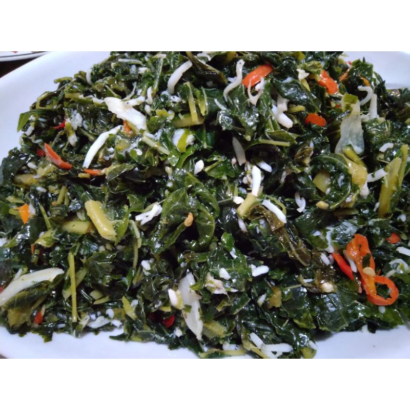 

tumis daun pepaya teri 300gr
