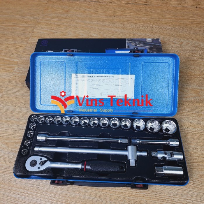 Socket Set Action Kunci Socket Set 1/2 Inch 8-32Mm 24Pcs