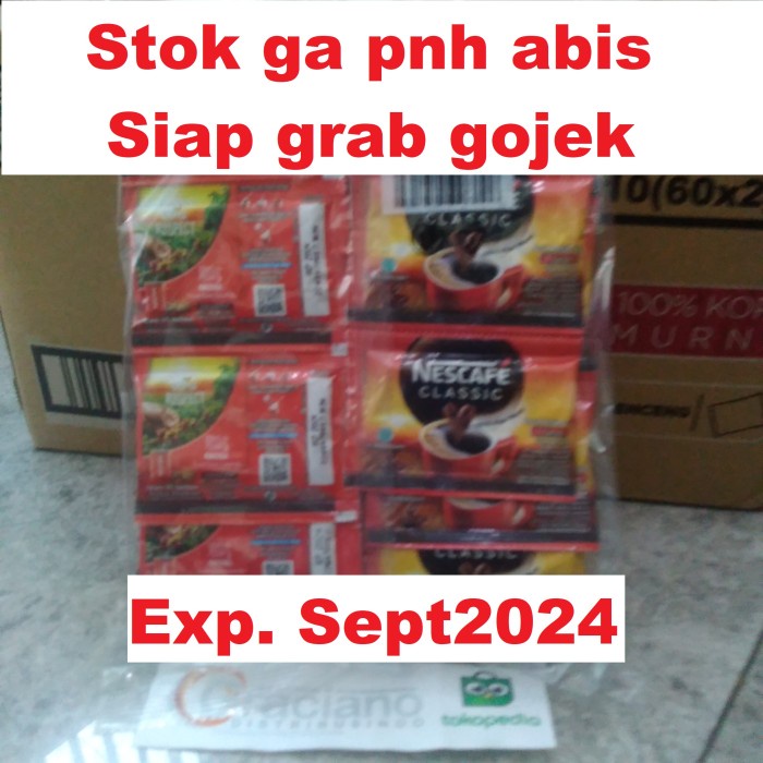 

[BISA COD] Nescafe Classic Sachet 2gr Lampung 1 pack isi 60pcs Promo Paling Murah