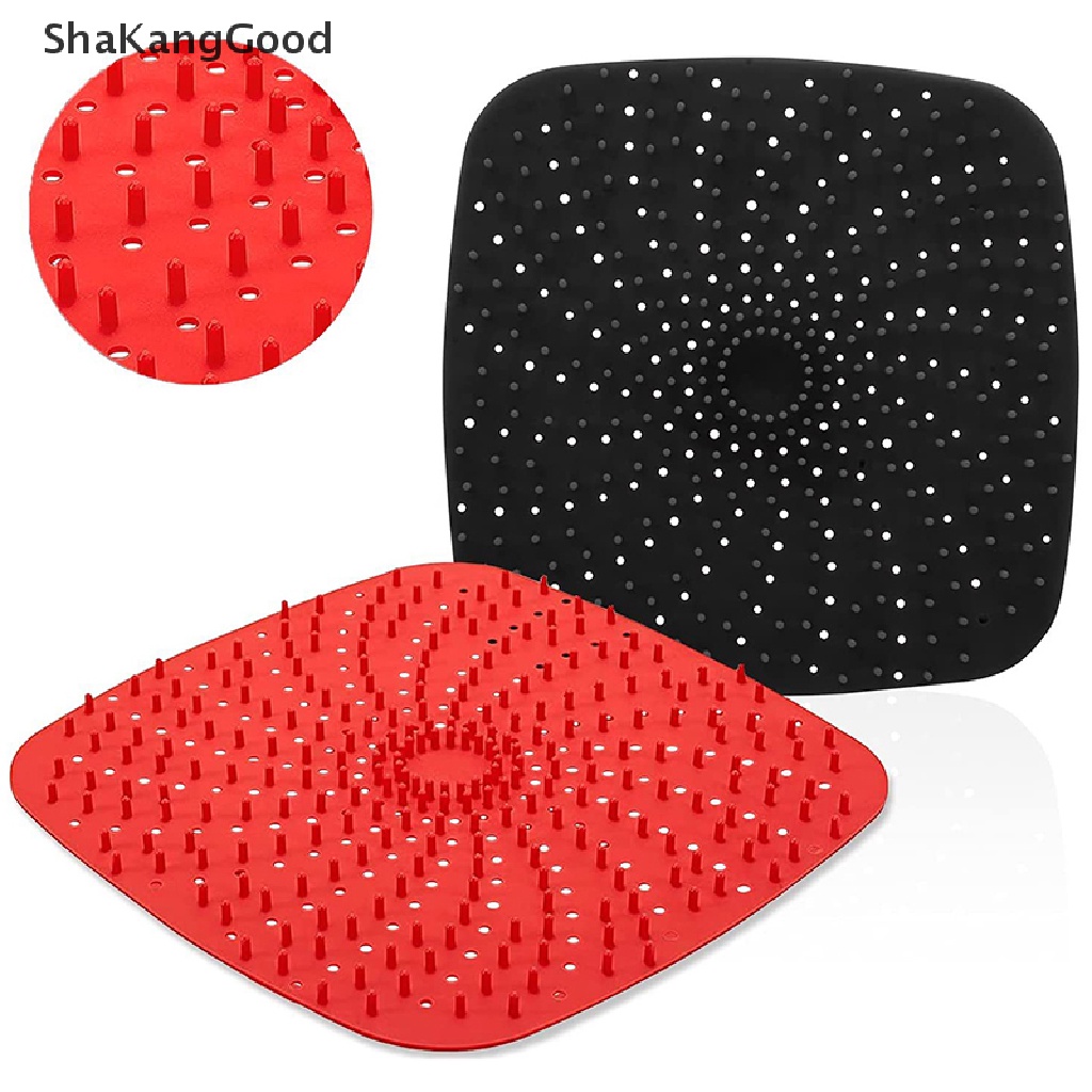Skid Reusable Silicone Air Fryer Liner Mat Alas Kukusan Anti Lengket Baking Inner Liner SKK