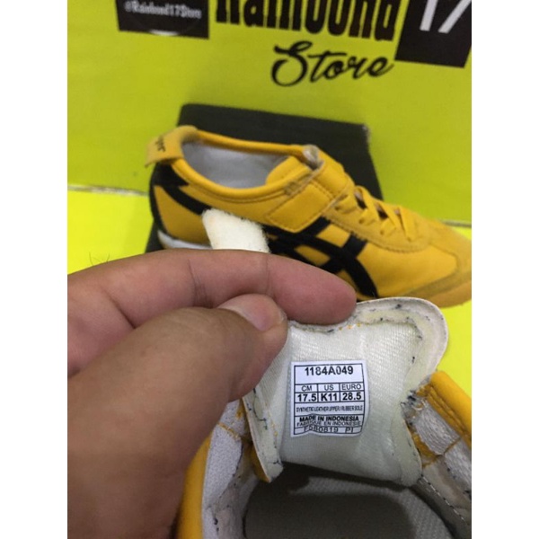 Onitsuka tiger kuning kids