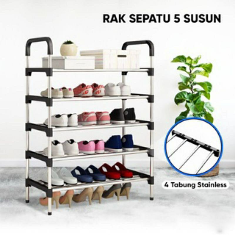 Rak Sepatu 5 Susunan Gantungan Payung / Rak Sepatu 5 Tingkat Tempat Sepatu Sandal 5 Susun p