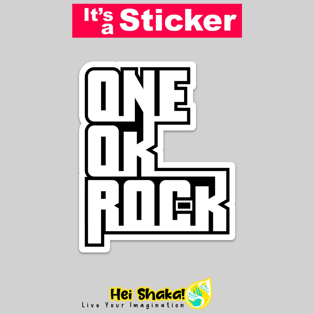 Stiker One Ok Rock Sticker Tempelan Logo Musisi Musik Bahan Vinyl Anti Air