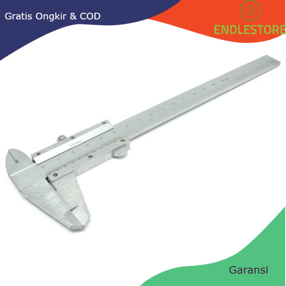 

Jangka Sorong Stainless Steel Vernier Caliper Gauge Micrometer 15CM