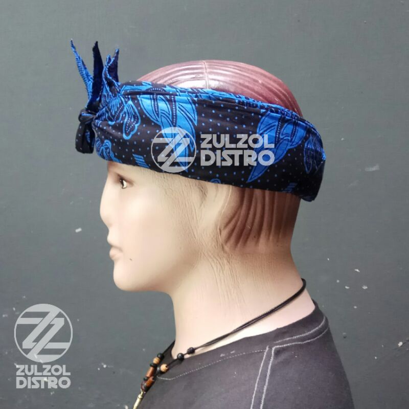 Iket Sunda Praktis Batik Kanekes Baduy Biru Ori Model Makuta Wangsa Premium Original Legok Buhun