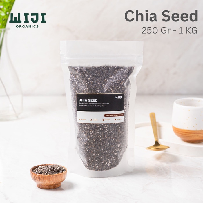 

Black Chia Seed Biji Selasih Kering Organik Premium 250 Gr - 1 Kg - 250 Gram