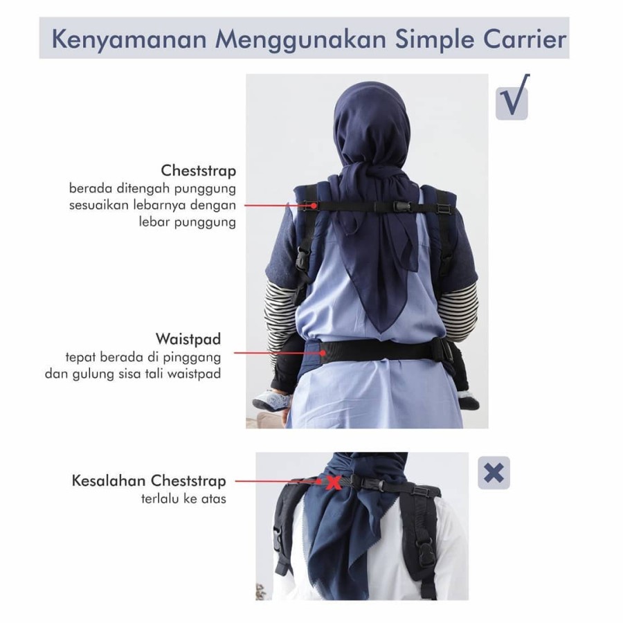 Nana Simpelina Baby Carrier | Gendongan Bayi