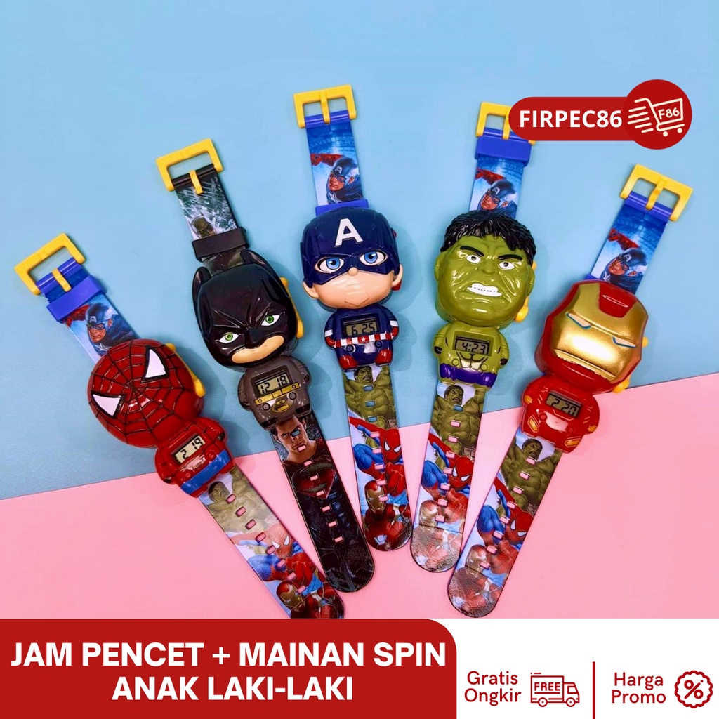 JAM TANGAN ANAK ANAK ROBOT SUPER-HERO KARAKTER LUCU DIGITAL MURAH LOL AVANGERS