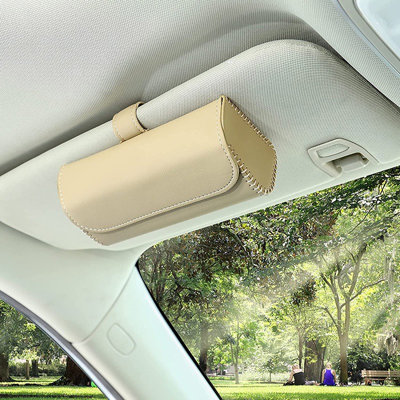 [AIYU] Baju Kaos Distro Pria Wanita Lengan Pendek Kotak Kacamata Mobil Sun Visor Kotak Penyimpanan Dalam Mobil Kartu Tempat Kacamata Bill Holder Car Sunglasses Box