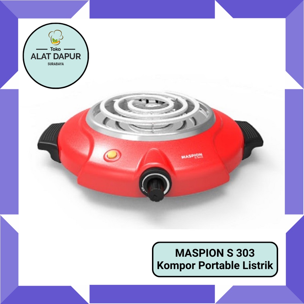 MASPION Kompor Listrik Portable Spiral S 303 Gas Stove Elektrik S303