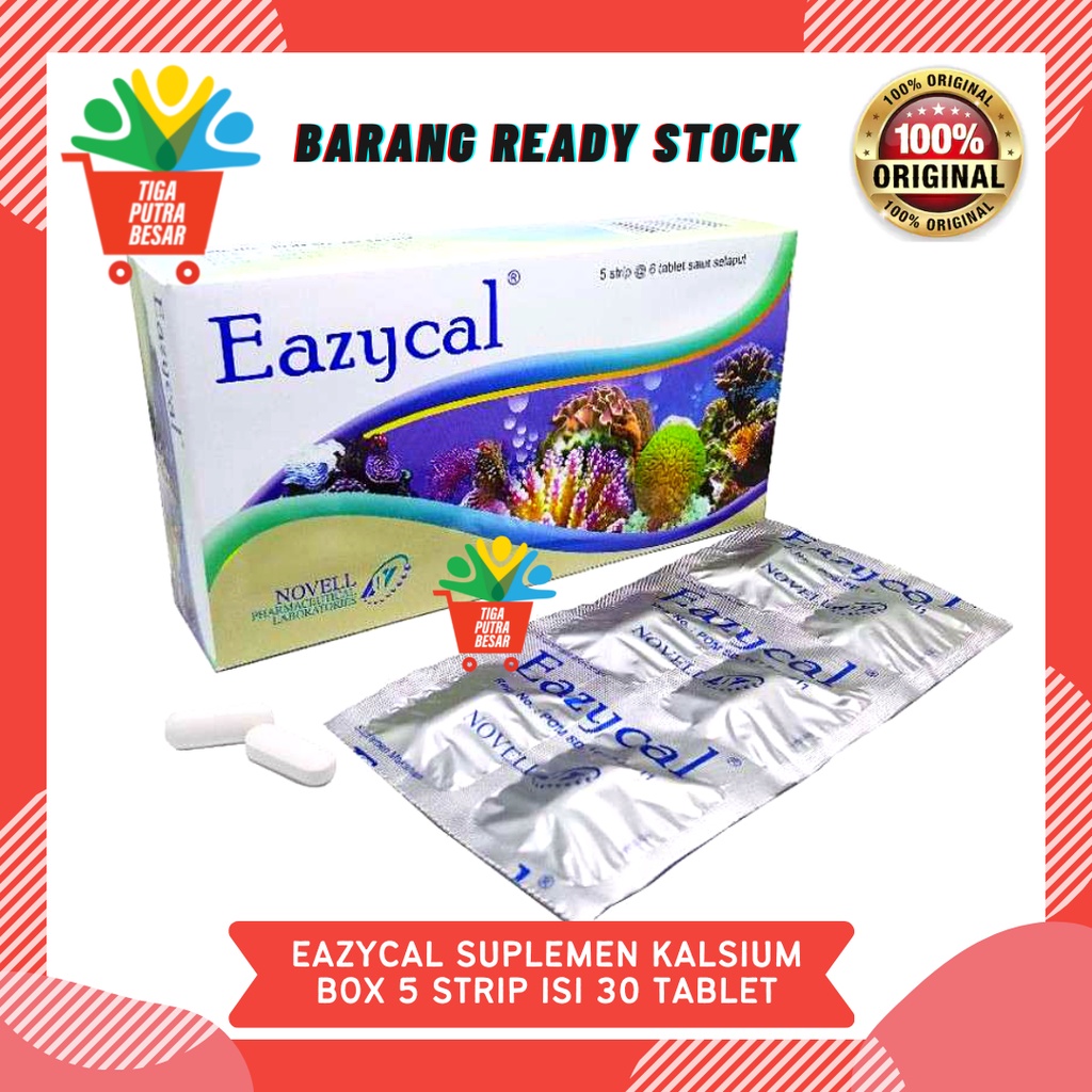 EAZYCAL SUPLEMEN KESEHATAN TULANG BOX 5 STRIP ISI 30 KAPLET