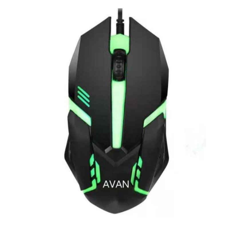 Mouse Kabel Gaming/Mouse Gaming LED 7 Lampu RGB Gaming Mouse 800DPI - Hitam