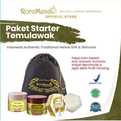 * NCC * Roro Mendut Paket Starter Temulawak Day Cream Night Cream Soap Bar Skincare Skin Care