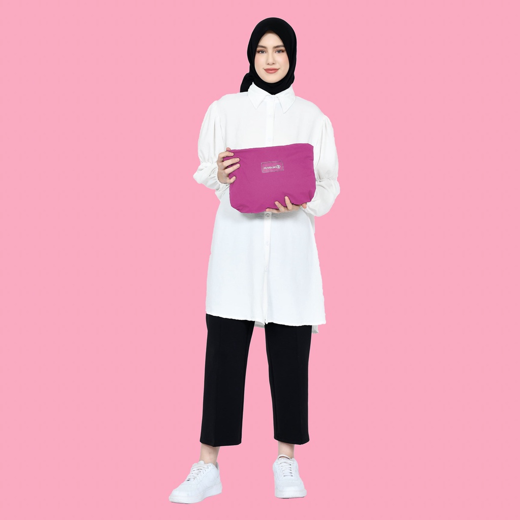 Jas hujan wanita Rok Mantel hujan setelan baju dan rok dewasa bahan Tebal kuat lentur anti rembes Model Saku Kangguru