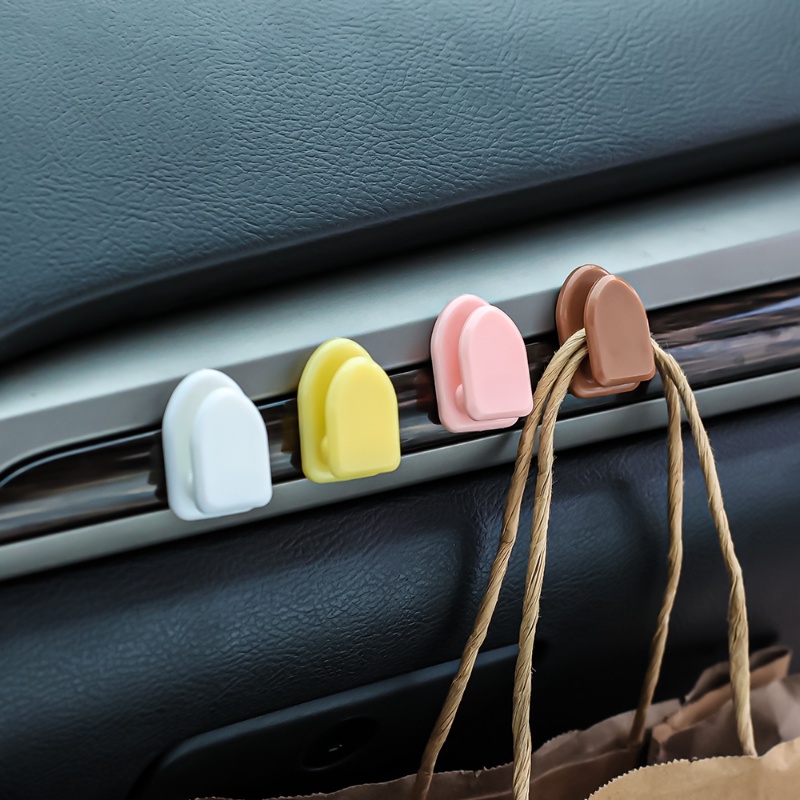1pc Car Hook Organizer Penyimpanan Kabel USB Headphone Key Storage Self Adhesive Wall Hook Hanger Aksesoris Interior Mobil