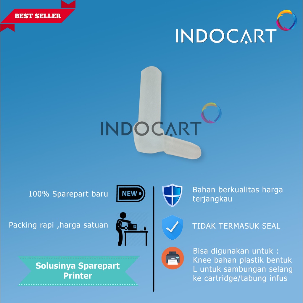 Knee L-Sambungan Selang-Tabung Infus Modif CISS HP Canon Epson-Import