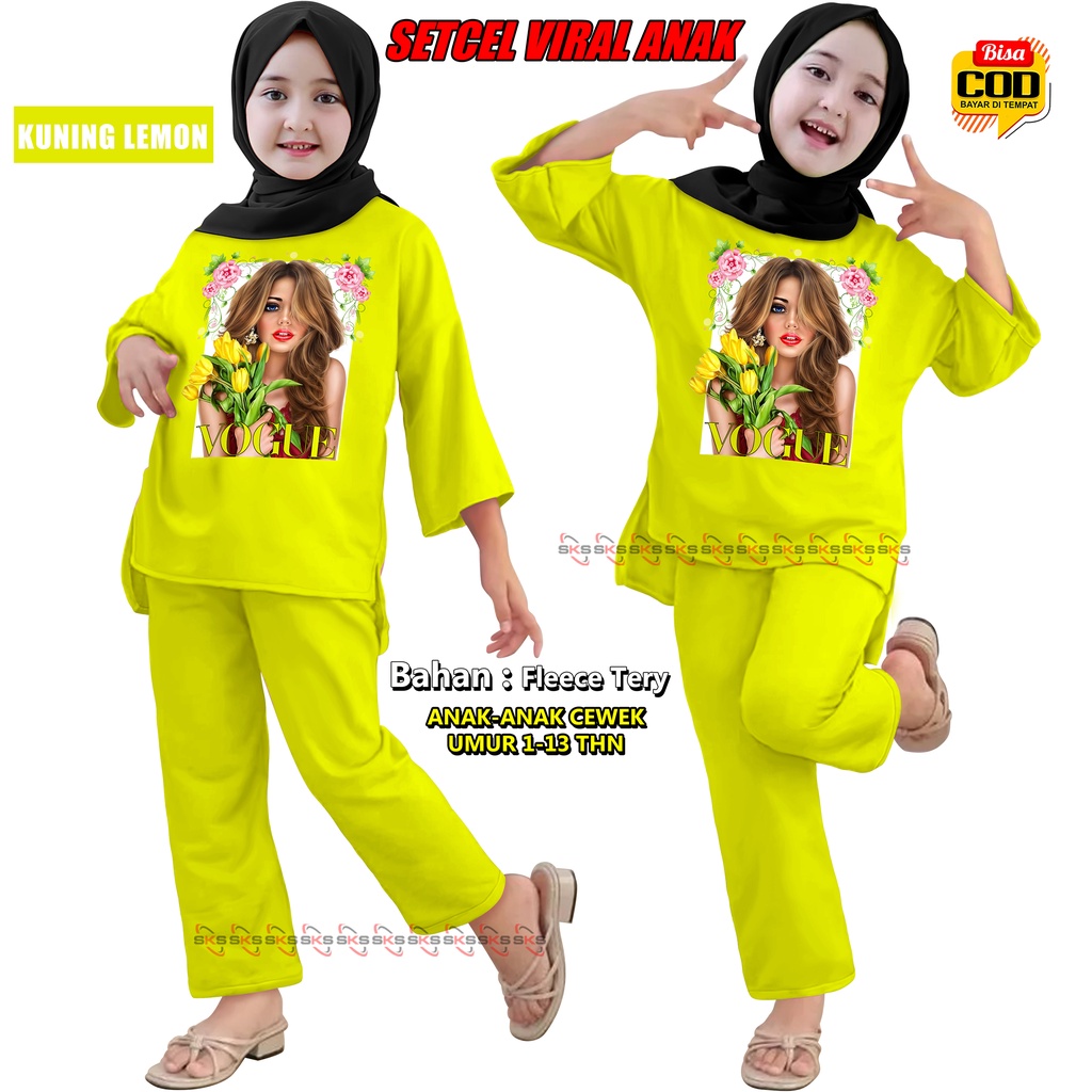 Bisa COD TOP MODEL 000107 Setelan anak-anak SETCEL VIRAL Anak Cetak Mesin DTF (Digital Transfer Filem SLEBEW cetak DTF, Setelan kaos terbaru dan termurah Lengan panjang