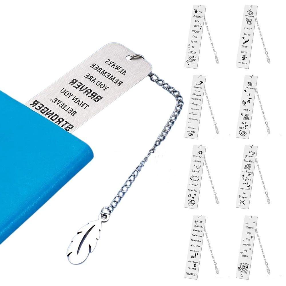 Lanfy Bookmark Belajar Book Lover Liontin Daun Dengan Rantai Alat Tulis Buku Halaman Bookmark Pendant