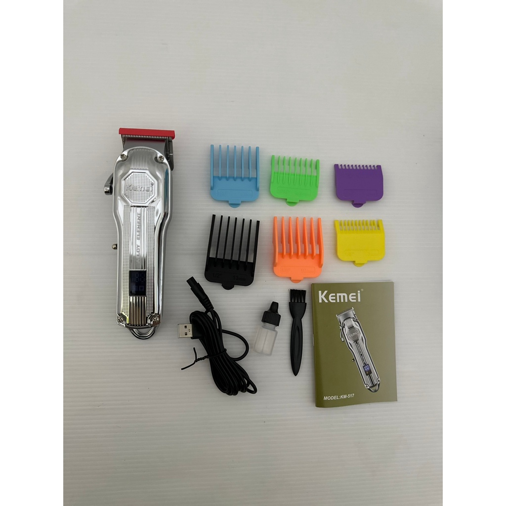 KEMEI 517 ORIGINAL Alat Cukur Cukuran Pangkas Rambut CAS Hair Clipper LCD KM517 KM-517