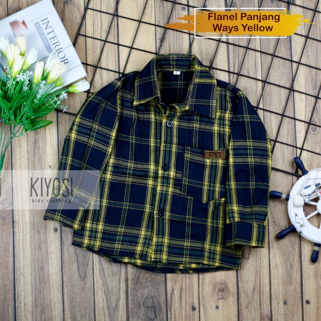 KIYOSI Kemeja  Anak Flanel Laki-Laki Lengan Panjang  1-6  Tahunan (5)