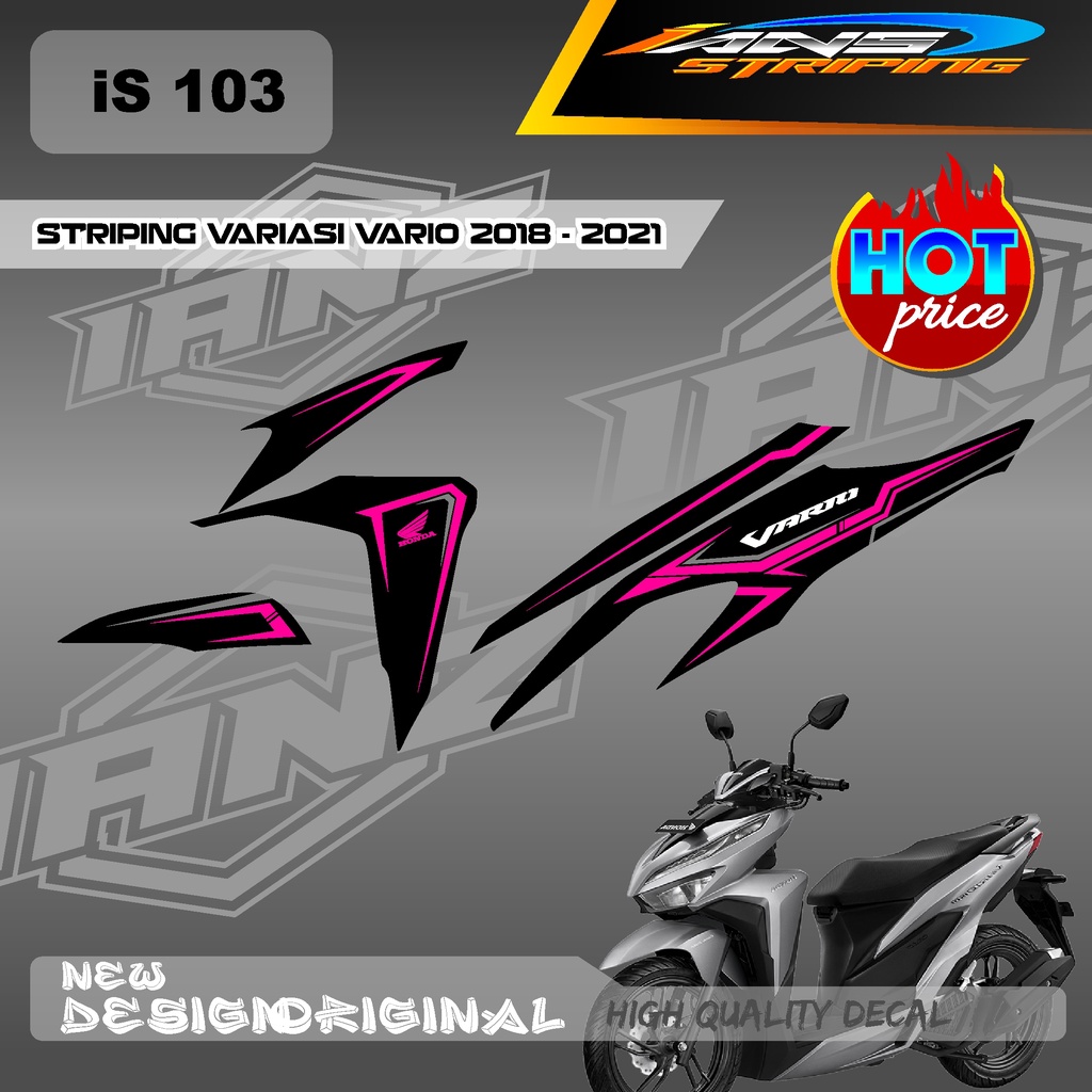 DECAL STRIPING VARIO Led Vario 150 MOTIF GRAFIK RACING BAHAN HOLOGRAM / NON HOLOGRAM IS103