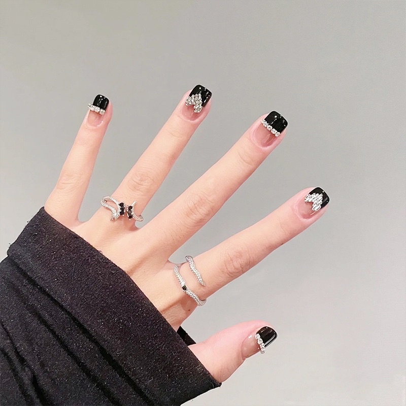 Kuku Palsu 【B136，lem cair】Nikah Wedding False Nailart Pengantin Tangan